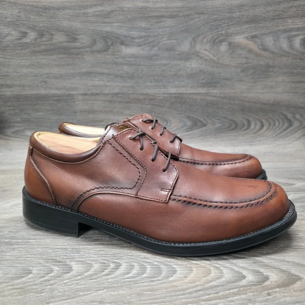 Ralph Lauren Chaps Dress Shoes Mens‎ 10.5M Brown Oxford Leather Old Money Preppy